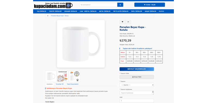 Sipariş Verirken Resim Ekleme İşlemi