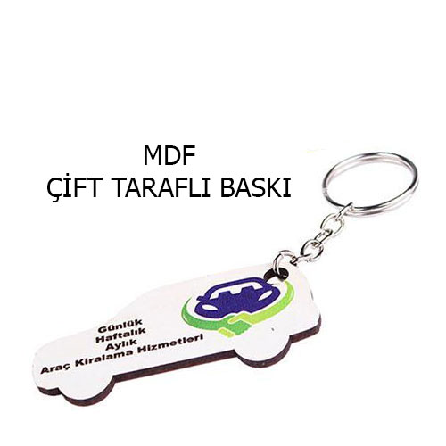 Eko.MDF Çift Taraflı Anahtarlık - Araba