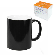 Porselen Siyah Sihirli Kupa-Kutulu