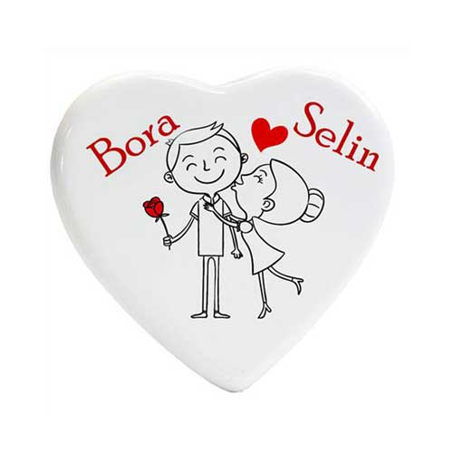 Kalp Seramik 12.5 cm - İthal